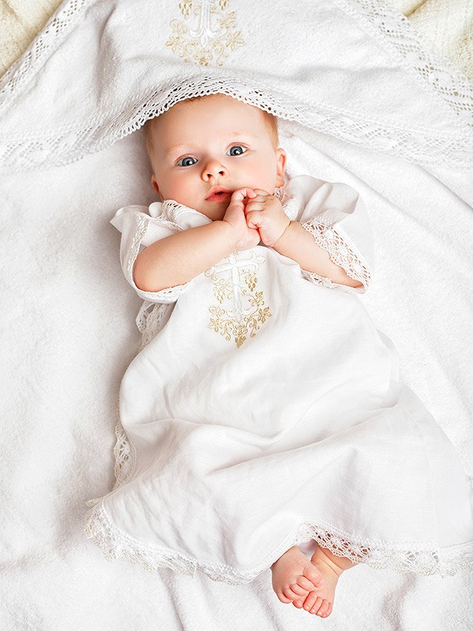 Крестильная распашонка "Золотая лоза" фото 5