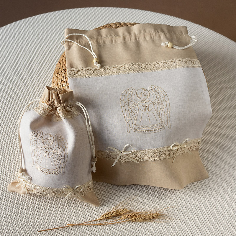 Мешочек для крестильных принадлежностей "Ангелочек" фото 2