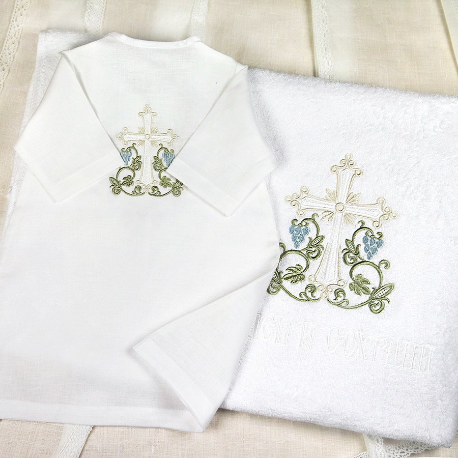 Крестильный набор для мальчика "Владимир" с полотенцем фото 6