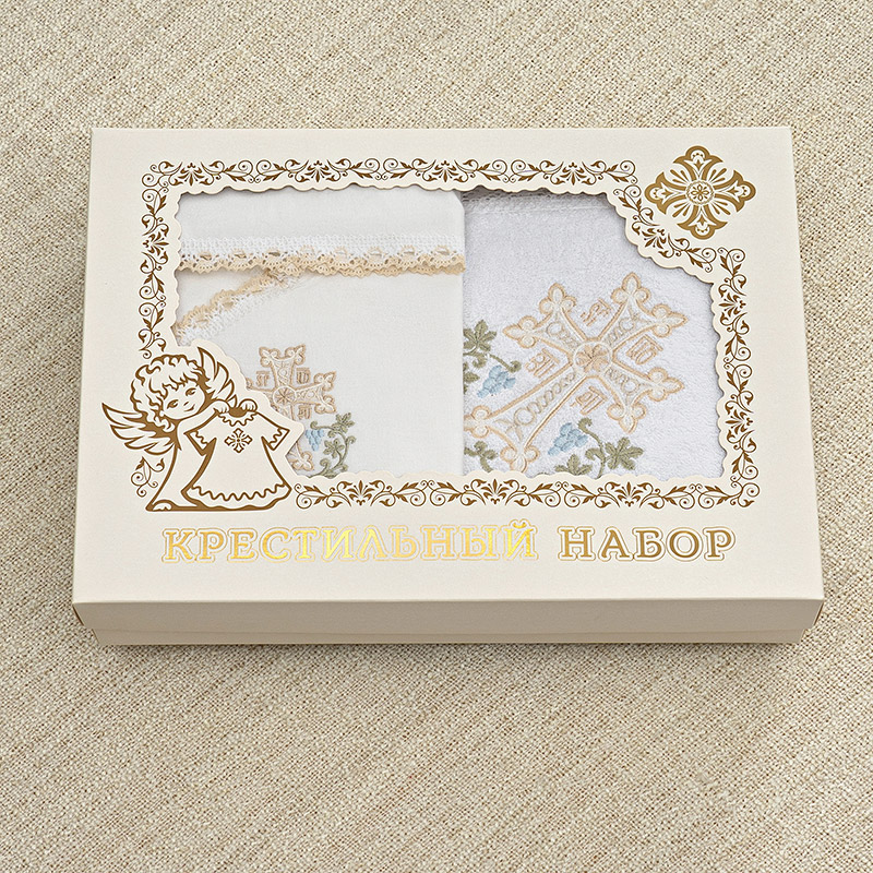Крестильный набор "Армянский крест" с полотенцем  фото 9