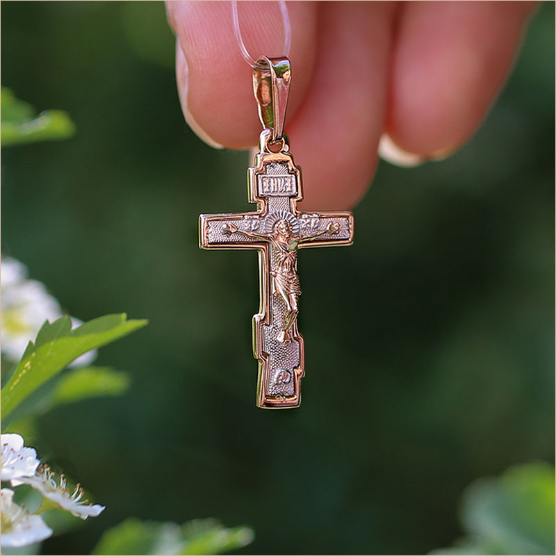 Золотой крестик 11940АКВ фото 2