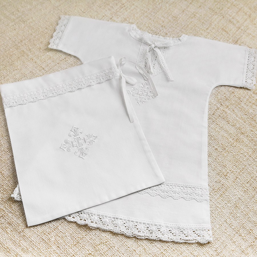 Крестильный набор для ребенка "Классика" с полотенцем фото 7