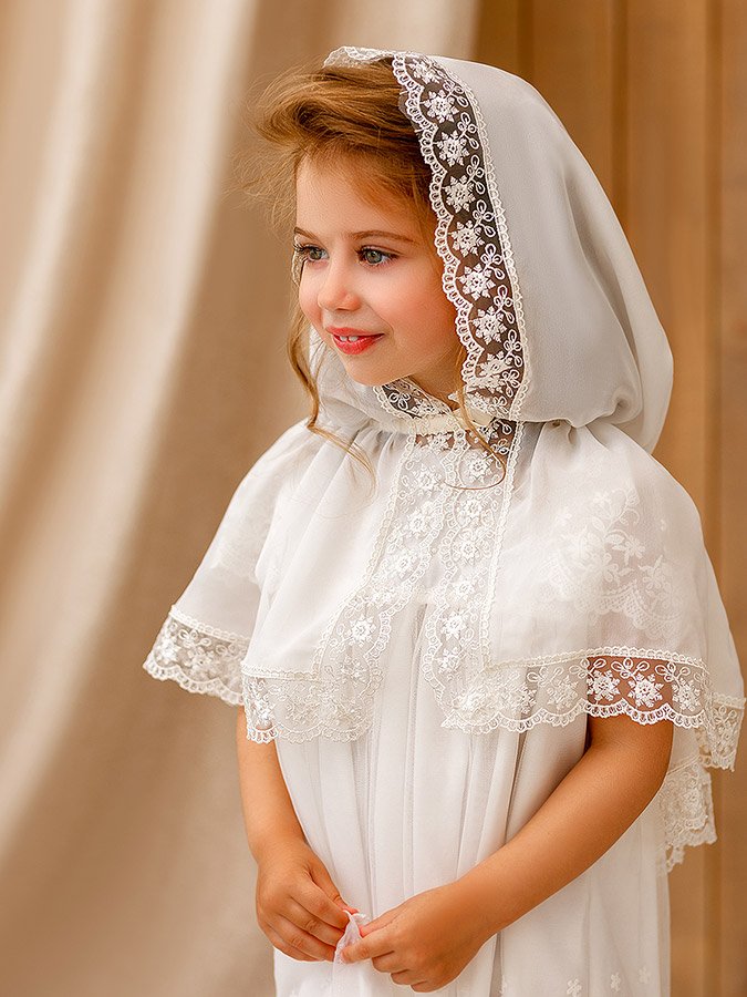 Фото товара "Детская накидка для храма "Валентина"" из магазина ЛиноБамбино