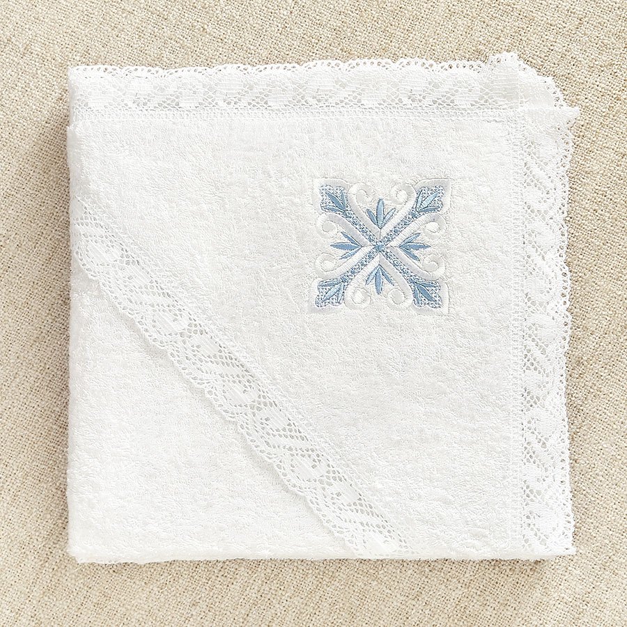 Кружевное полотенце для крещения "Лучистый крест" фото 4