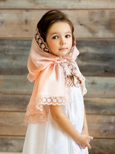 Детская накидка для храма "Кристина" - фото из магазина ЛиноБамбино