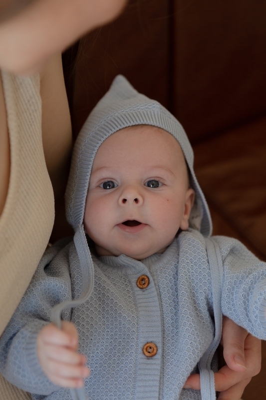 Вязаная шапочка ELF небесная фото 2