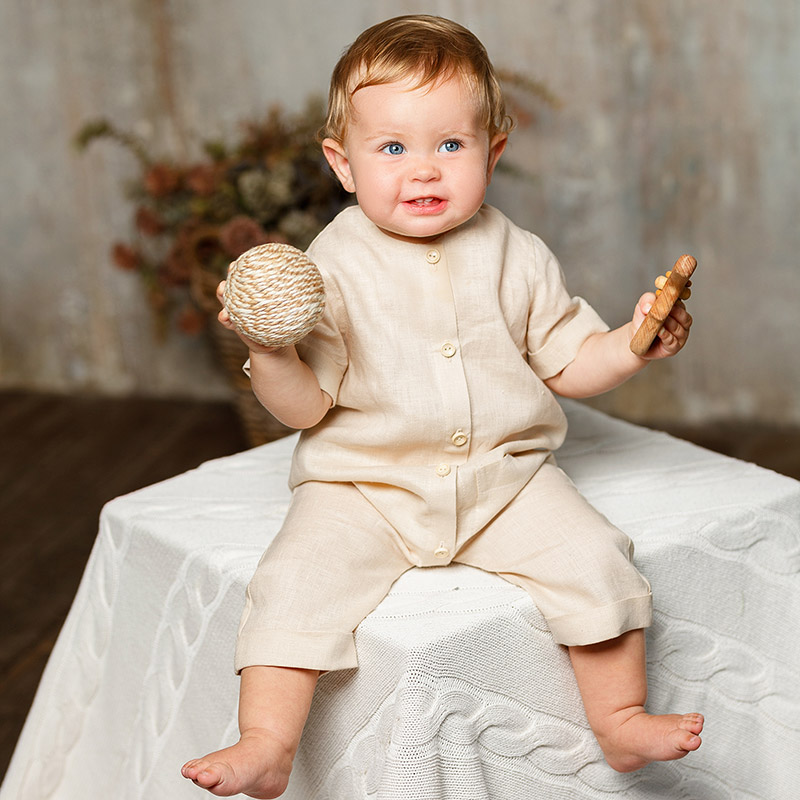 Льняной комбинезон Ветерок сахара фото 4