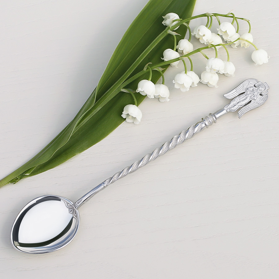 Серебряная ложка  "Ангел-хранитель большой" фото 1