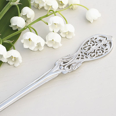 Серебряная ложка "Ажурный крест"
