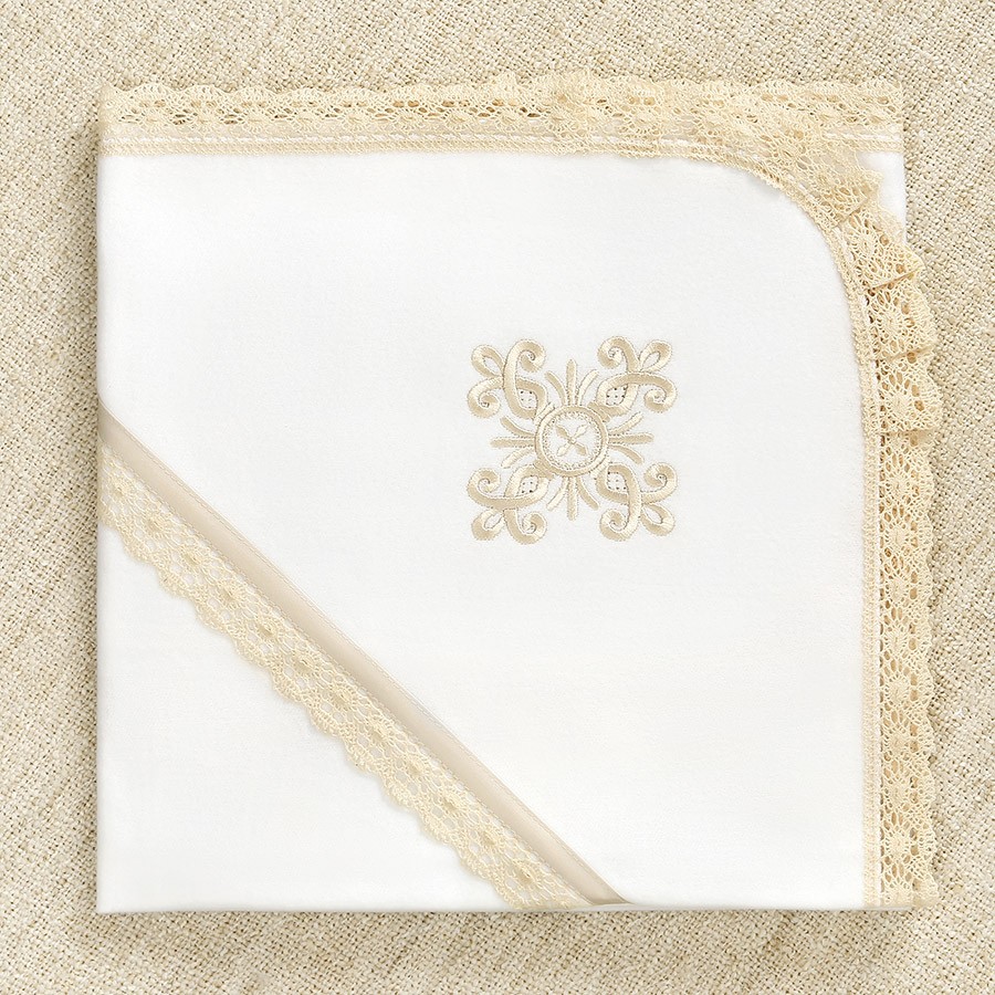 Крестильный комплект "Ульяна" для девочки с пеленкой фото 5