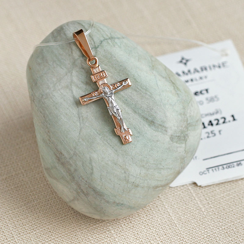 Золотой крестик 11422АКВ фото 1