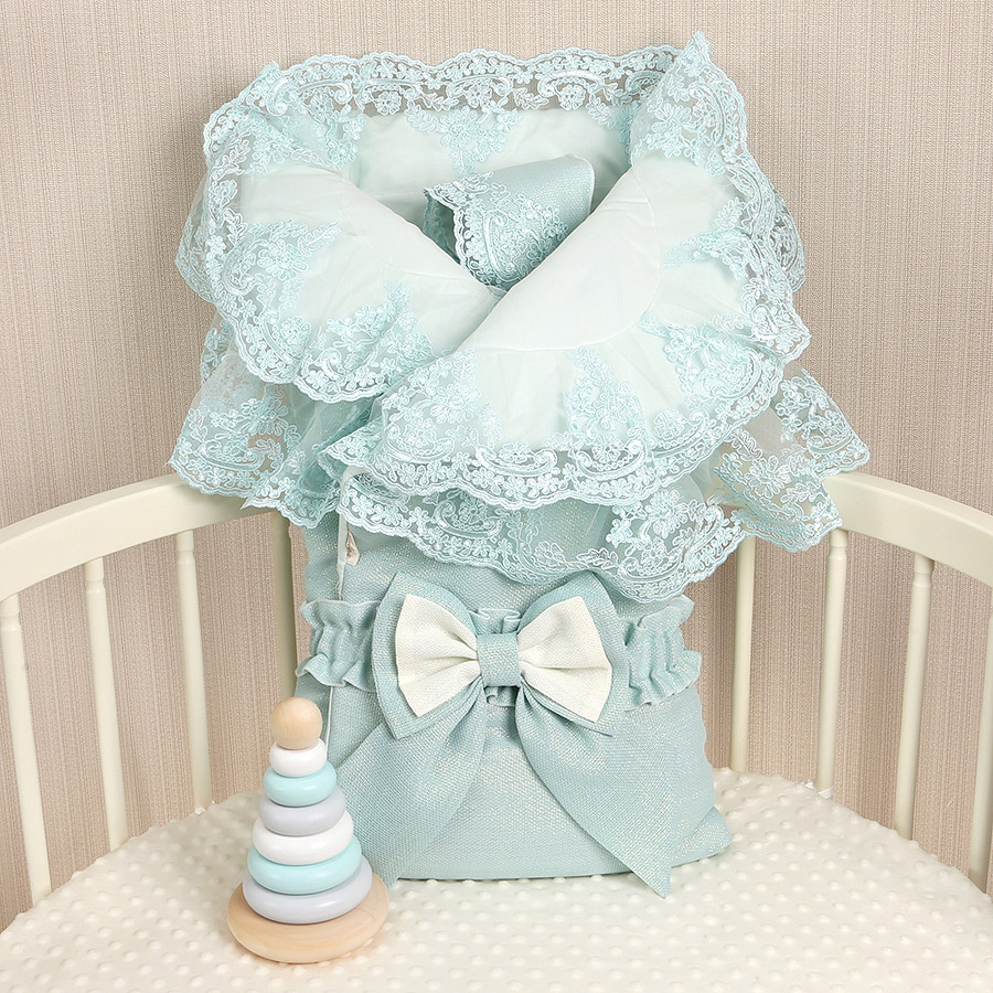 Комплект на выписку девочки "Люрекс" тиффани фото 11