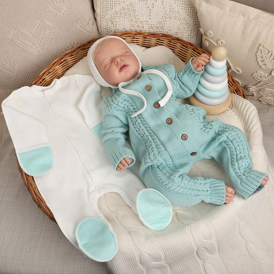 Вязаный комбинезон "Косички" тиффани фото 4