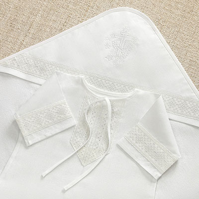 Фото товара "Крестильный комплект "Ручеек" для ребенка с пеленкой" при наведении