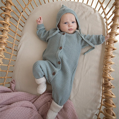 Вязаный текстурный комбинезон Полынь