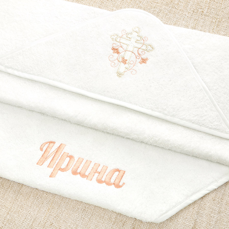 Полотенце для крещения с уголком "Обвитый крест" фото 3