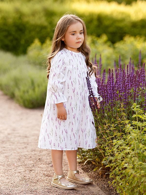 Платье Веточки лаванда муслин фото 3