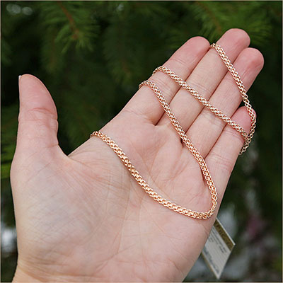 Золотая цепочка Би 2Р 0,5 пустотелая