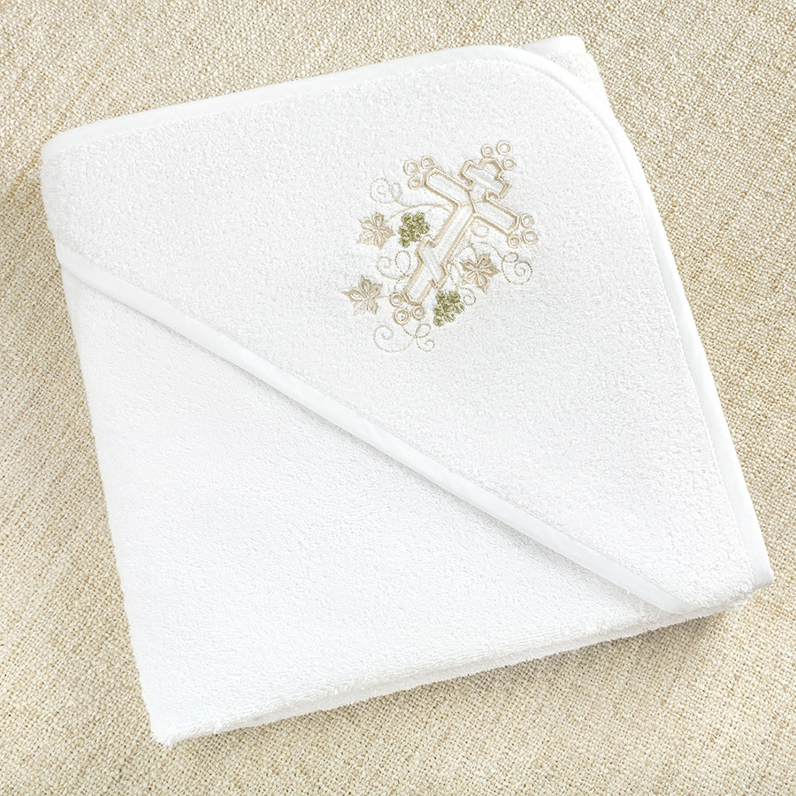 Полотенце для крещения с уголком "Обвитый крест" фото 6