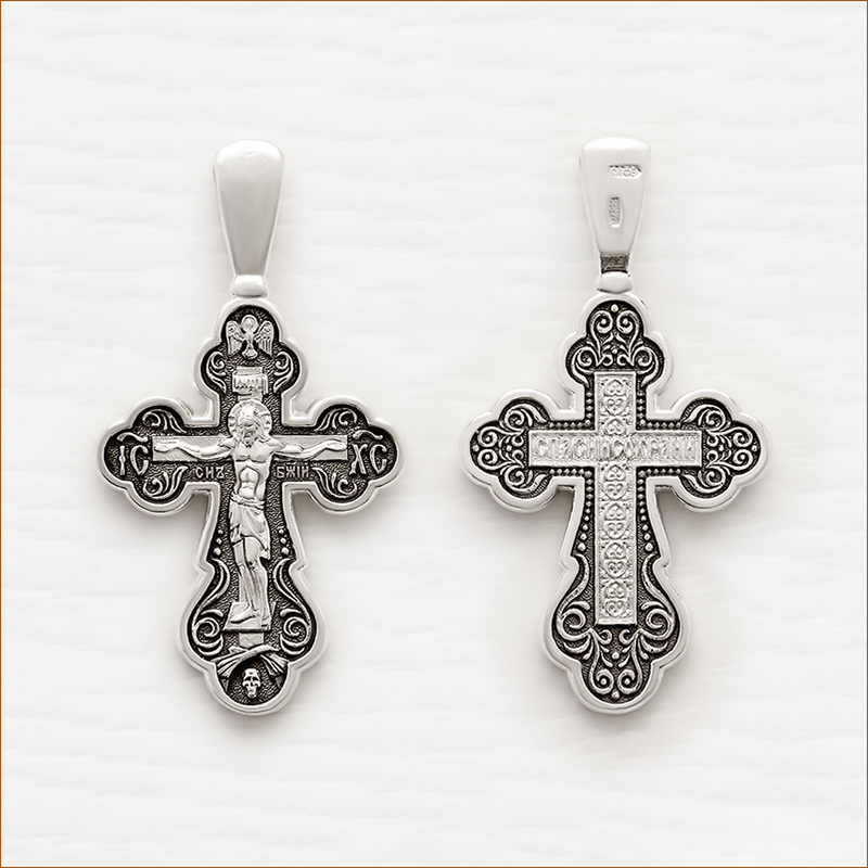 Серебряный крестик 8076ЕЛЗ фото 1