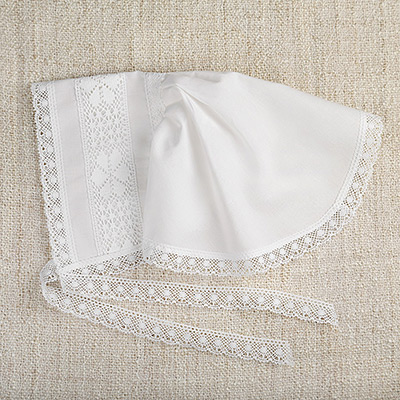 Косынка с завязками "Кружевная" - миниатюра фотографии товара в каталоге ЛиноБамбино