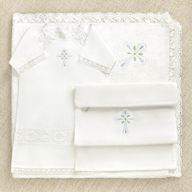 Крестильный набор для мальчика "Алексей" с полотенцем фото 6