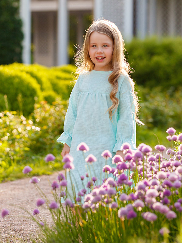 Платье Дымка мятно-бирюзовая муслин фото 3