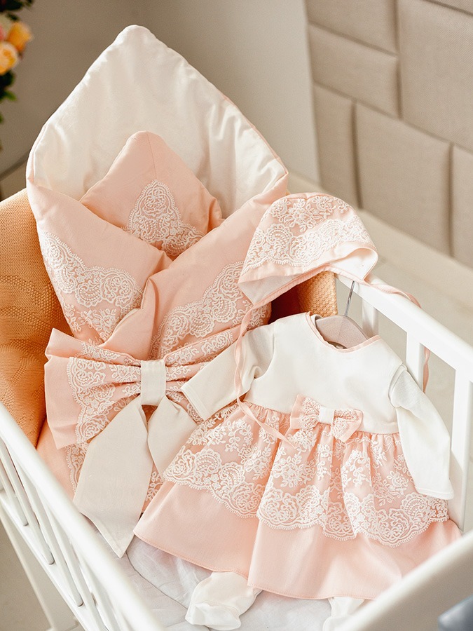 Комплект на выписку "Мерлетто" зефир для девочки фото 5