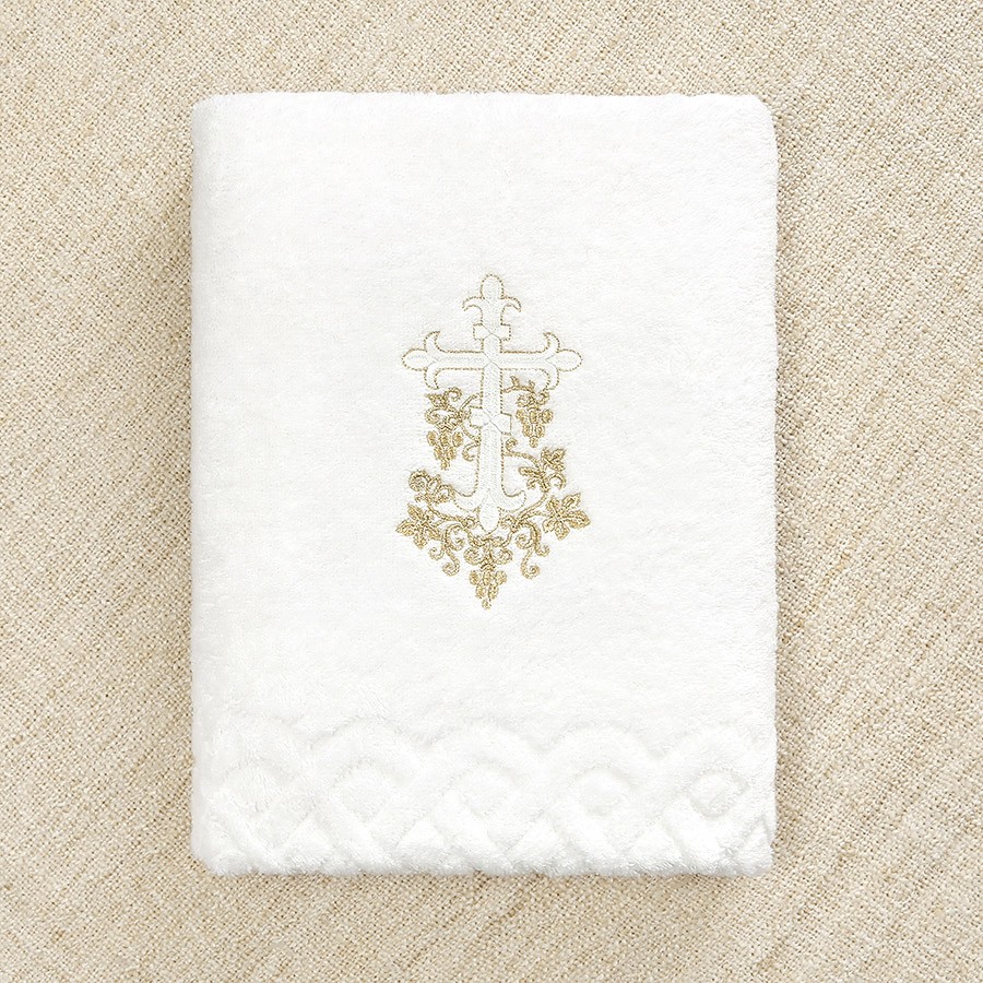 Детский крестильный набор "Золотая лоза" с полотенцем фото 2