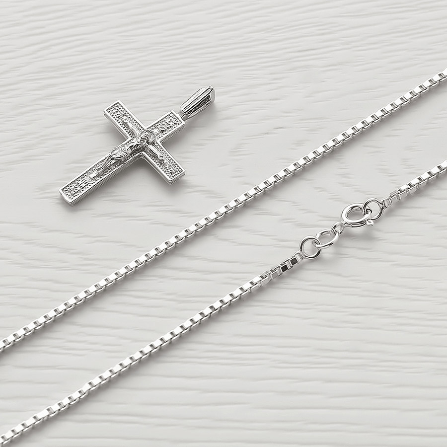 Серебряная цепочка "Венецианская" 0,35 фото 1