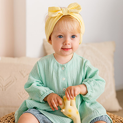 Костюмчик из муслина Дуэт цунами-мята для девочки - миниатюра фотографии товара в каталоге ЛиноБамбино