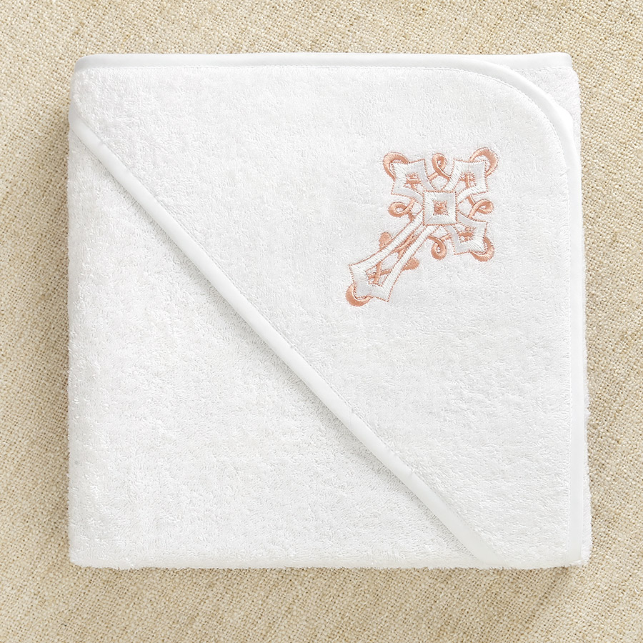 Крестильное полотенце с уголком "Крест с завитками" фото 3