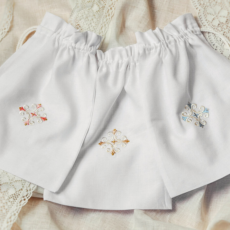 Мешочек для крестильных принадлежностей "Кудрявый крест" фото 1