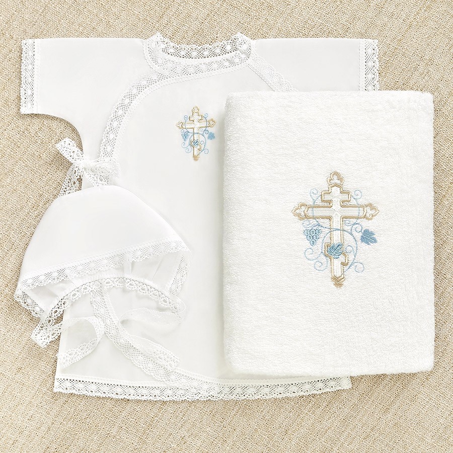 Крестильный набор для мальчика "Иван" с полотенцем фото 2