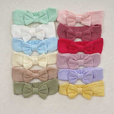 Повязка с бантом муслиновая