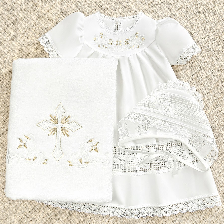 Крестильный набор для девочки "Ксения" с полотенцем фото 6