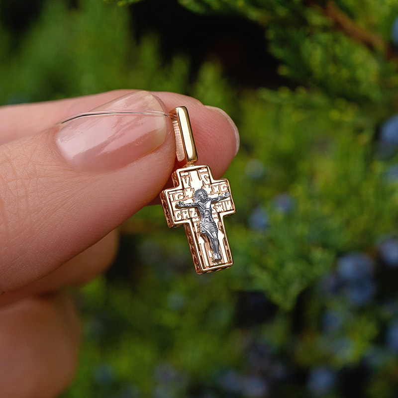 Золотой крестик 14865АКВ фото 5