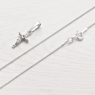 Серебряная цепочка "Шнурок"