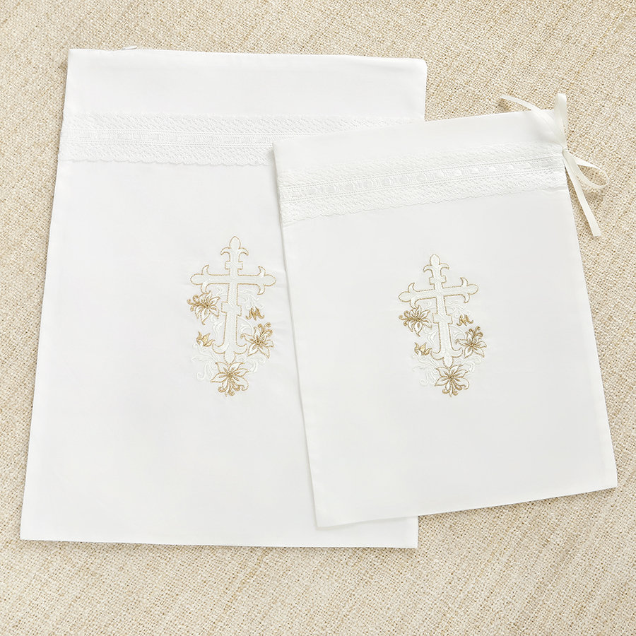 Мешочек для крестильных принадлежностей "Крест с лилиями" фото 1