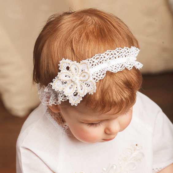 Повязка бело-золотая "София" фото 1