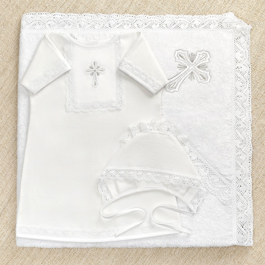 Крестильный набор для ребенка "Светик" с полотенцем фото 7