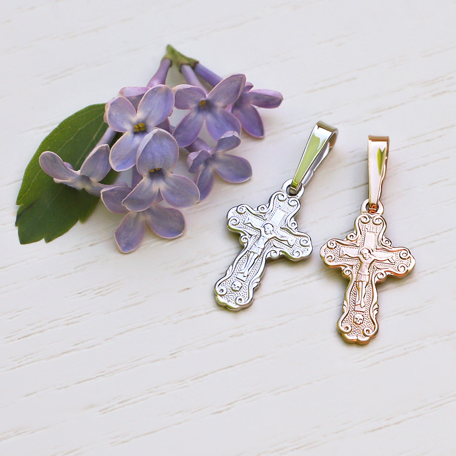 Золотой крестик 11206АКВ фото 2