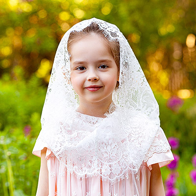 Церковный снуд для девочки "Прованс" - фото из магазина ЛиноБамбино