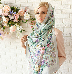 Шарф "Пора надежд" мятный - фото из магазина ЛиноБамбино