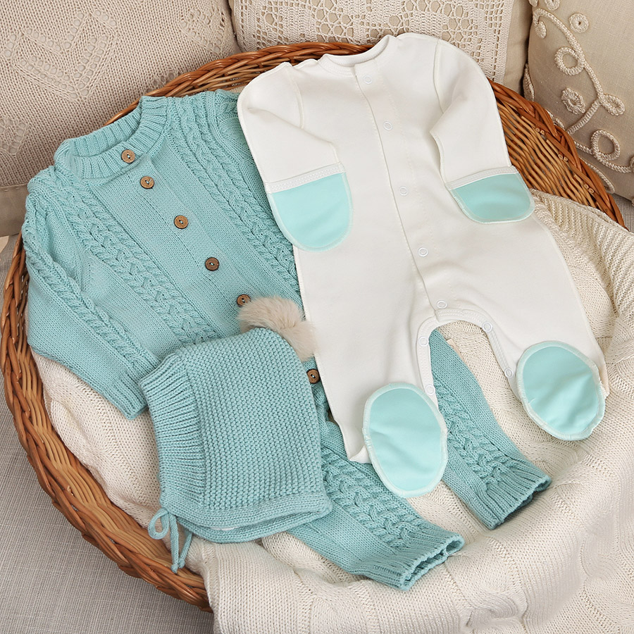 Вязаный комбинезон "Косички" тиффани фото 5