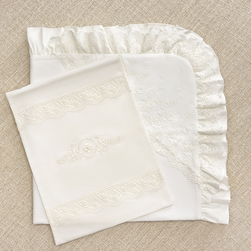 Крыжма с уголком для крещения девочки "Анастасия" фото 6