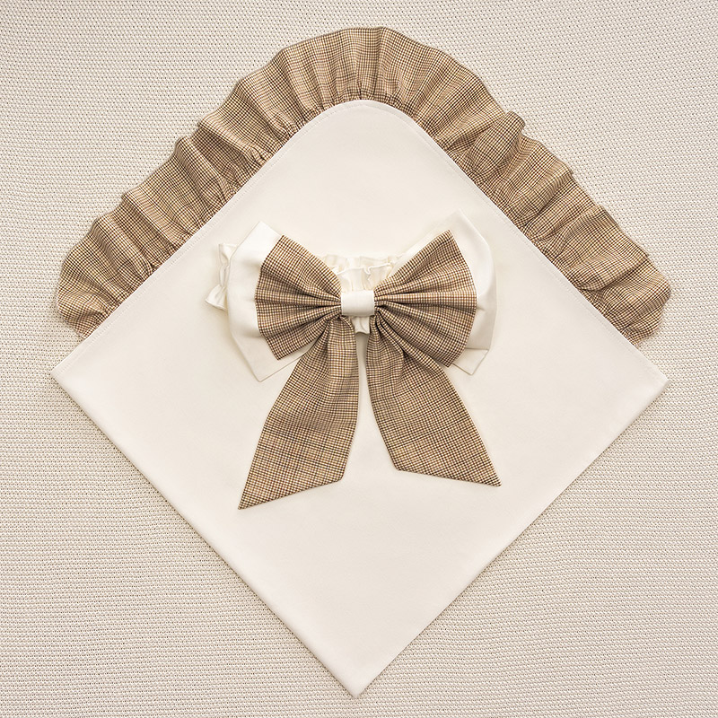 Костюмчик/комплект с уголком Денди карамельная клетка фото 5