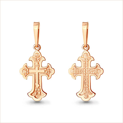 Золотой крестик 10119АКВ фото 4