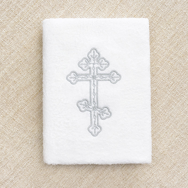Крестильное махровое полотенце "Восьмиконечный крест" фото 4