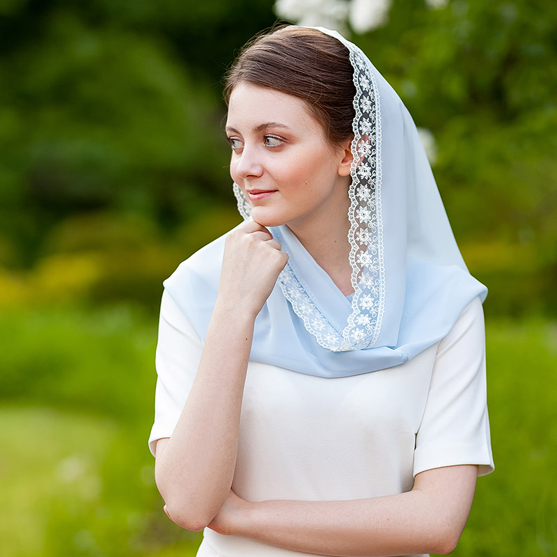 Шифоновый снуд для таинств "Голубка" фото 1